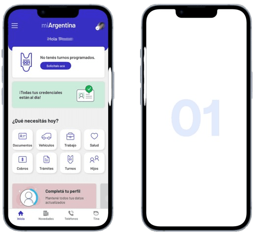 Pantallas de la app Mi Argentina para el trámite REPROCANN